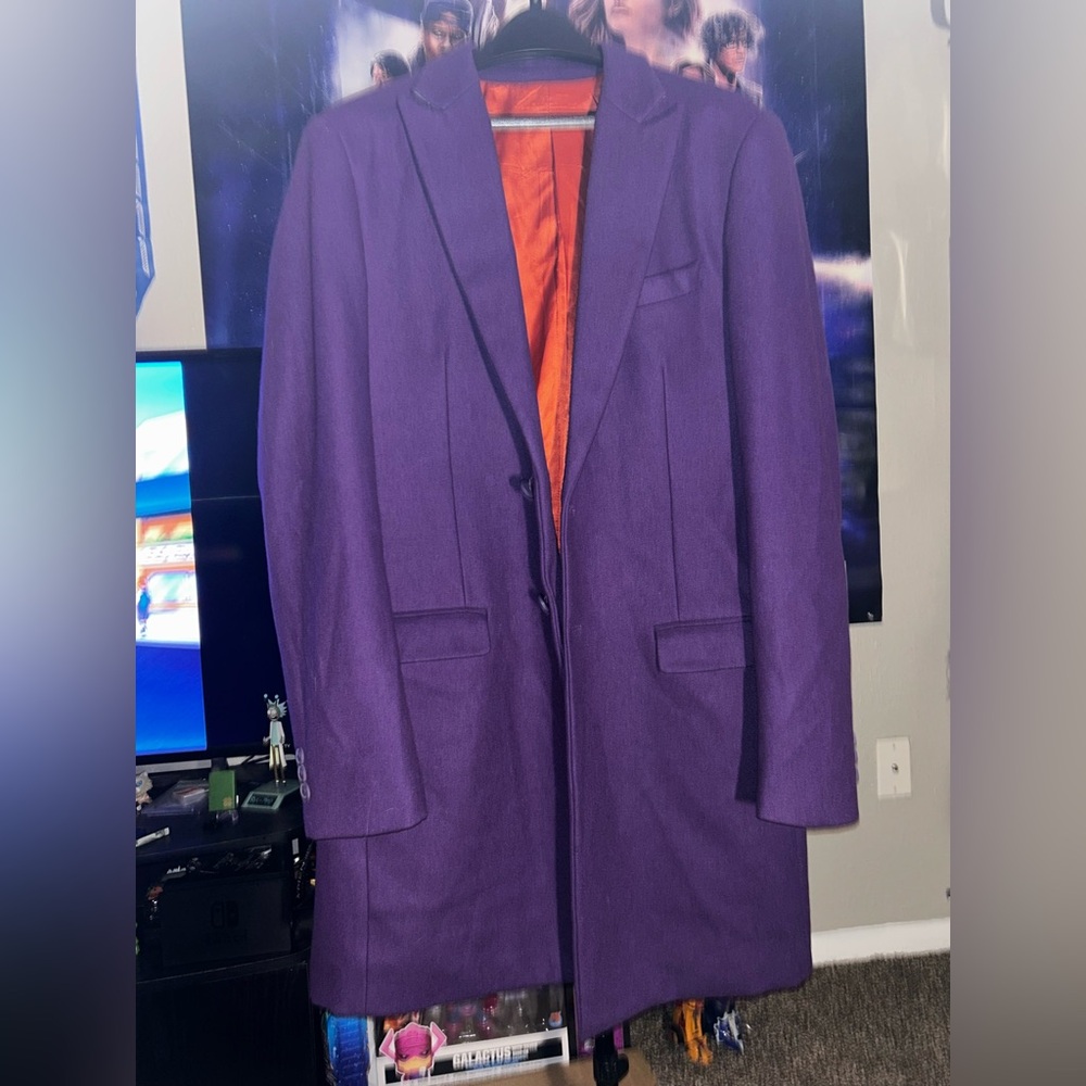 The Joke Dark Knight Slim Fit Wool Suit Overcoat